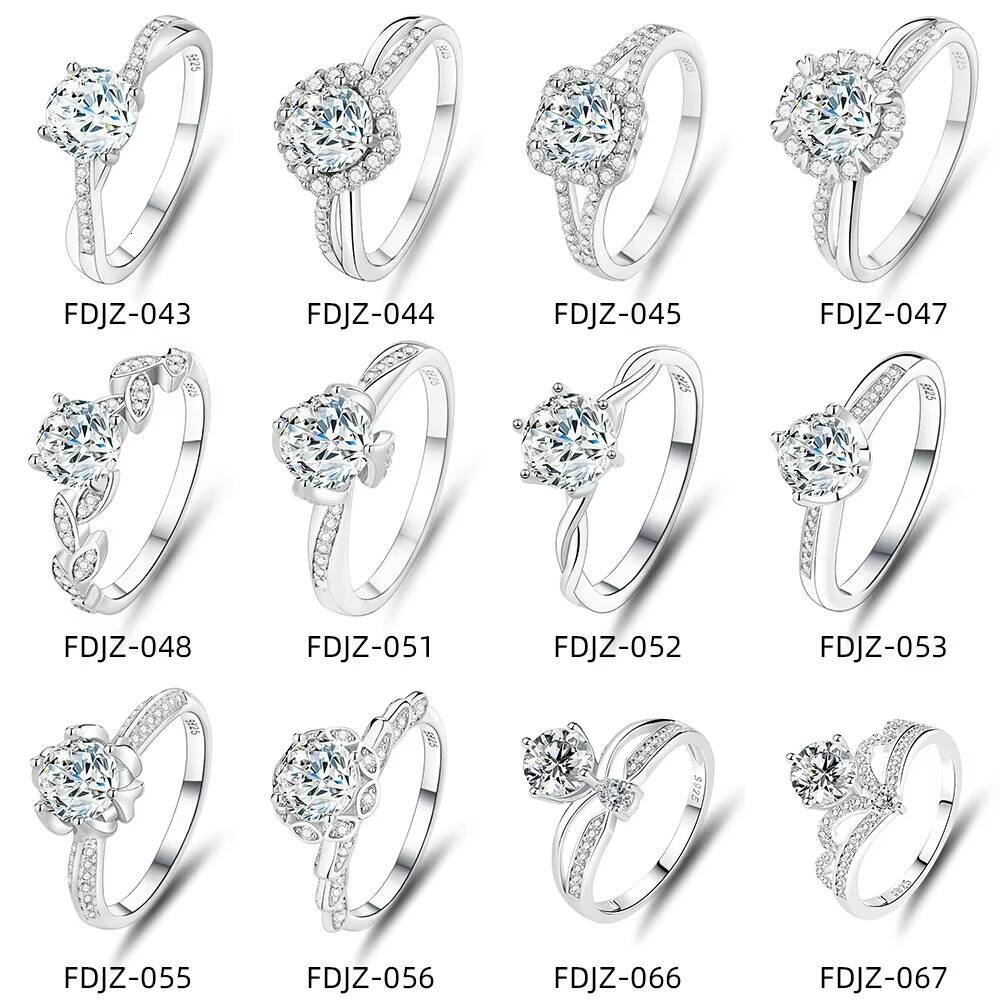 925 Sterling Silver Jewelry VVS1 1Ct Mossanite Custom Luxury Diamond Single Gemstone Lab Grown Engagement Ring for Women - view 3