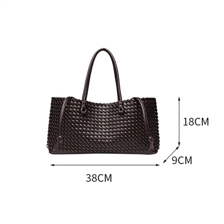 Fashion n Woven Shopper Bag Top Handle Tote Solid Color Womens Handbags Daily Shoulder Bags Clutch Purse Sac 260612 - view 7