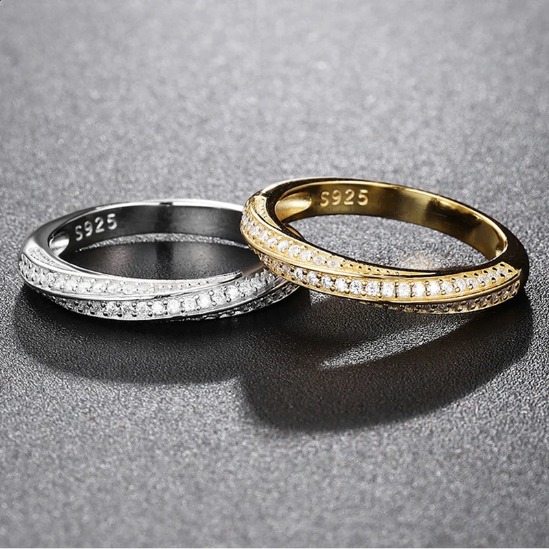 100 Pass Diamond tester Pen Ring Matching Wedding Diamond Band for Women 925 Sterling Silver Female Single Tail Ring260624 - view 3
