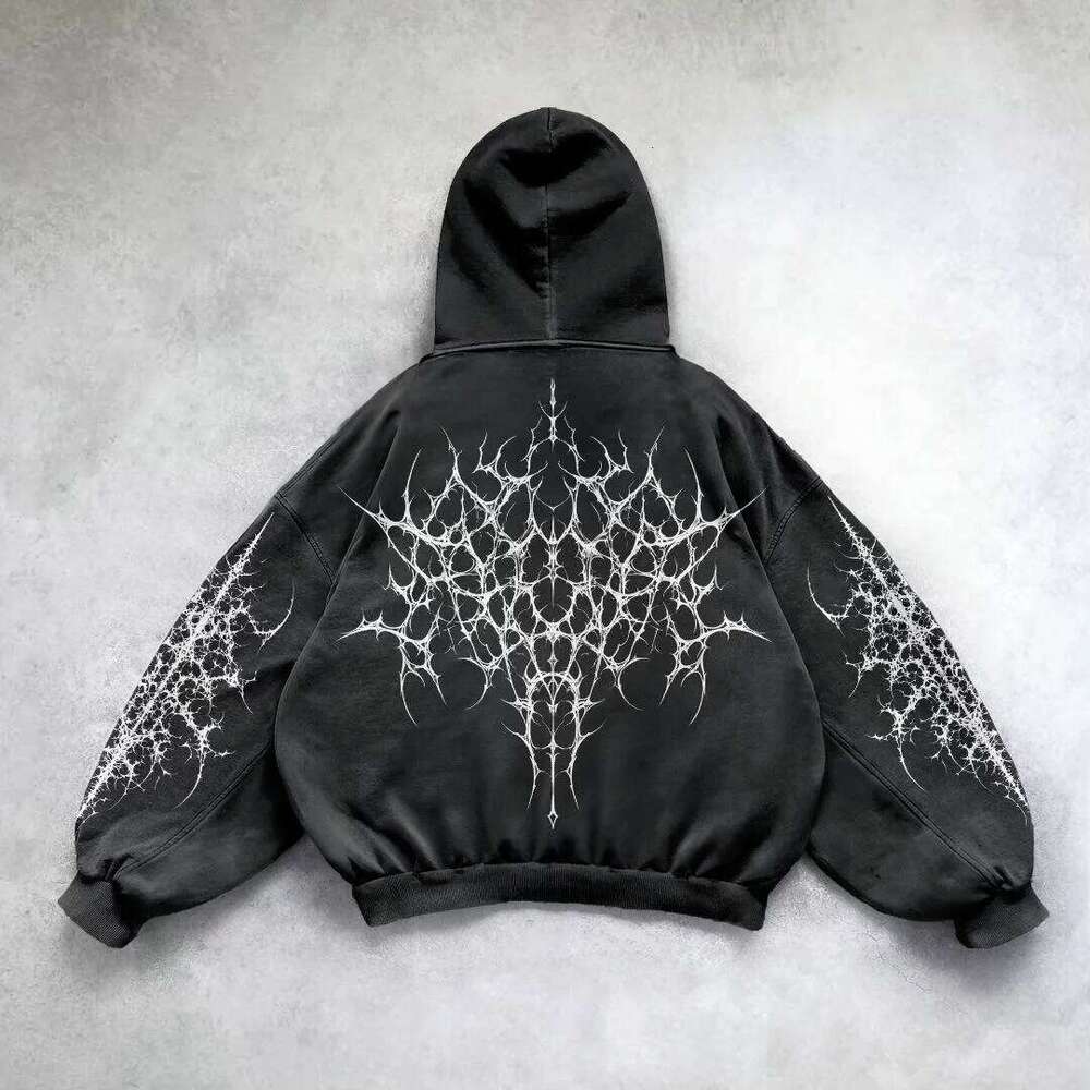 Y2K American Cloths Autumn New Mens 3D Graphic Printed Men Oversized Hoodie Fashion Streetwear Black Gothic Punk Hoodies For Man W260626 - view 5