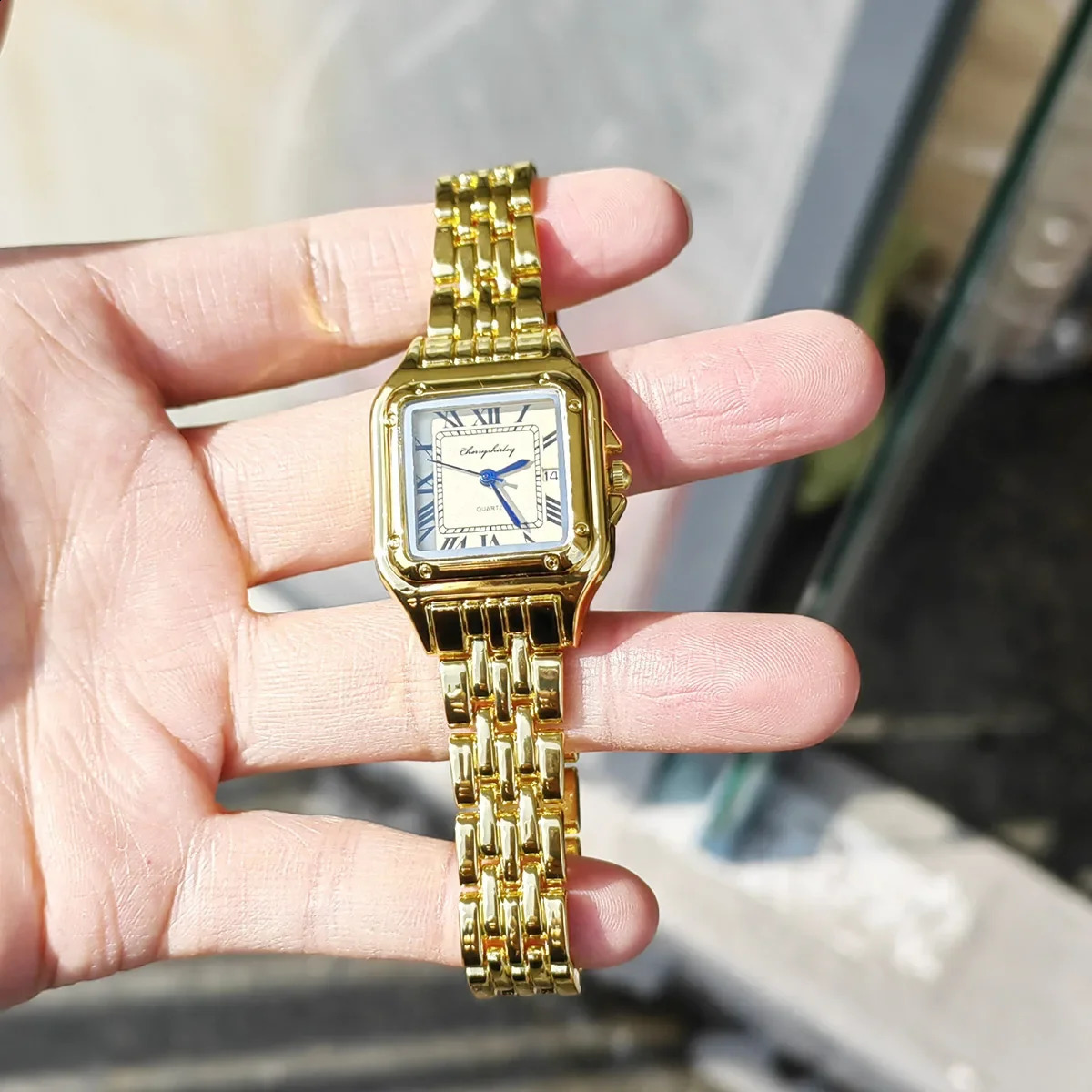 Women Watch Square Simple n Men Quartz Watch Fashion Diamond Stainless Steel Womens Watch Diamond Bracelet 260624 - view 4