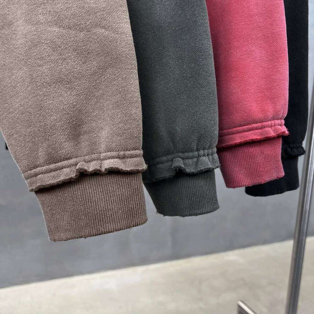 Men's Zip Up Hoodies Y2k Distressed Washed Oversize Cardigan Hoodie Plus Plush Tie-dye Fraying Hooded Sweatshirt Autumn Winter W260626 - view 7