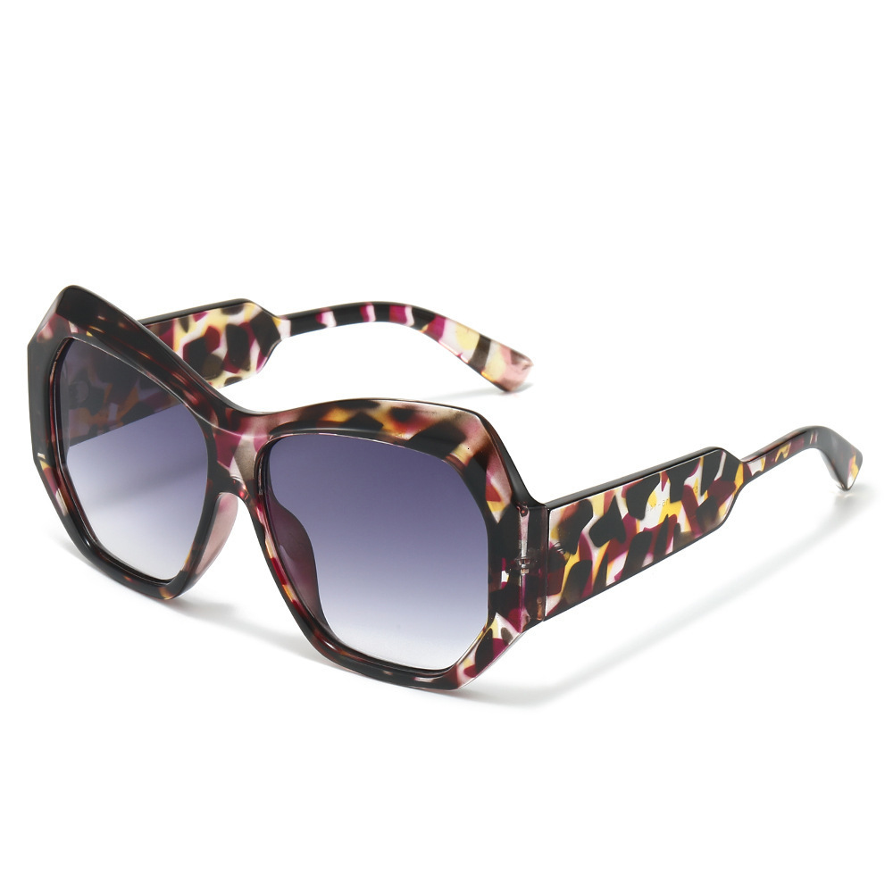 2026 Rectangular Large Frame Fashion European And American Style Unique Ins Colorful Versatile Casual Unisex Sunglasses - view 6