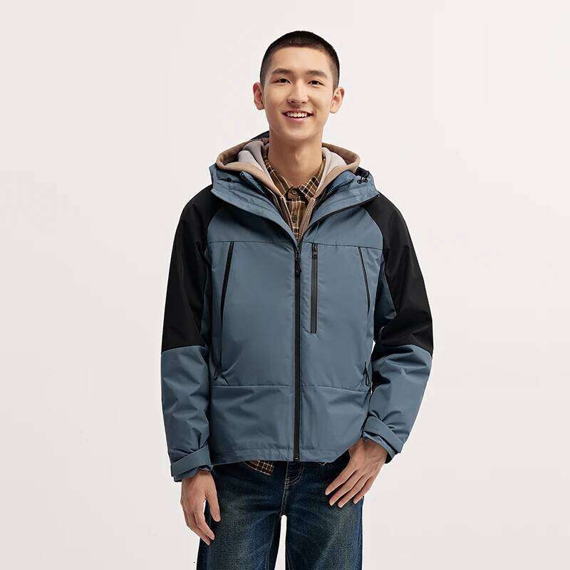 Semir Down Jacket Men Three-in-One 2024 Winter New Colorblocked Stand-Up Collar Protective Outerwear W260626 - view 7