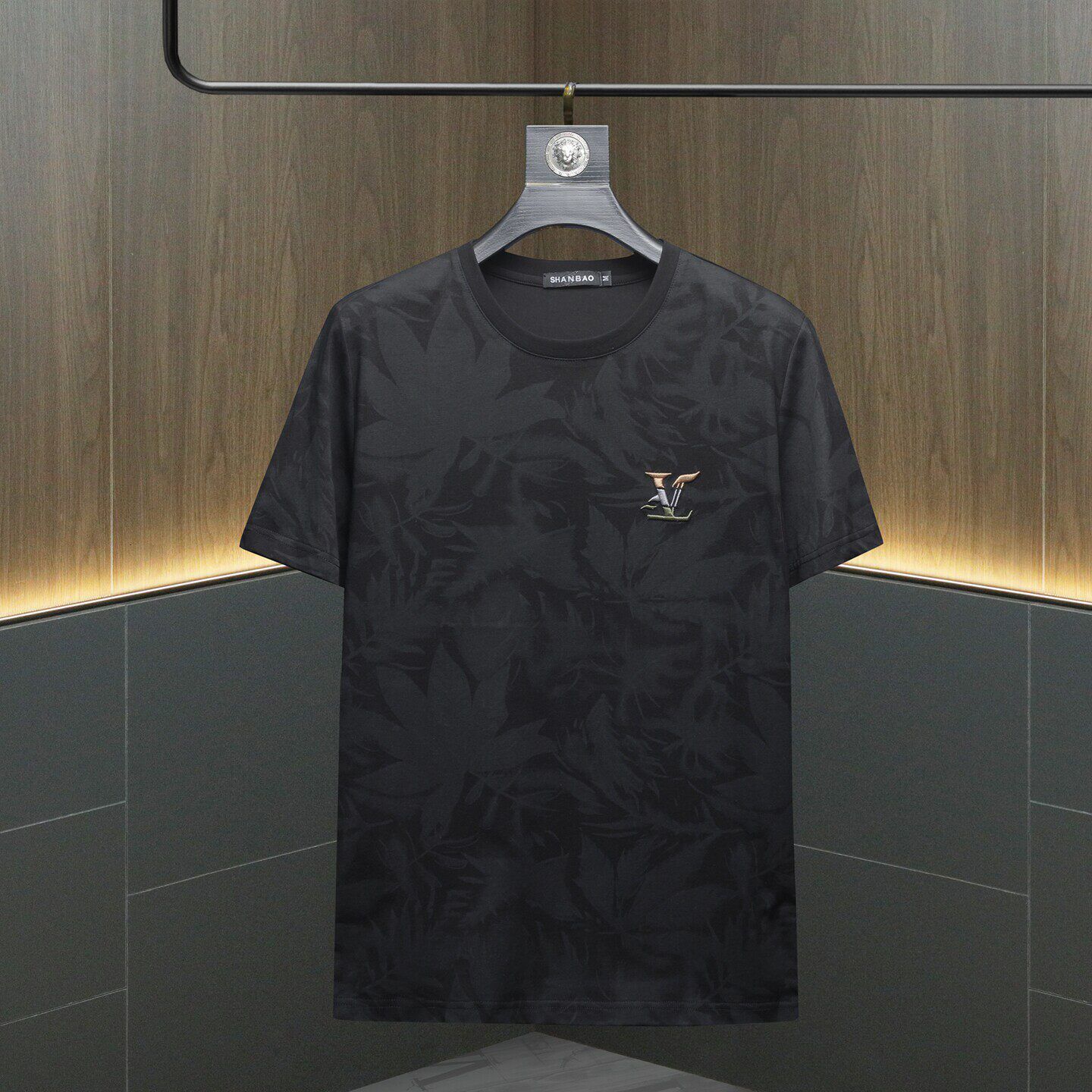 Heavy Embroidery Casual Floral Short-Sleeve T-Shirt For Men, 2026 Summer New Product, Men's Fashion Plus-Size Versatile Trendy Half-Sleeve Shirt