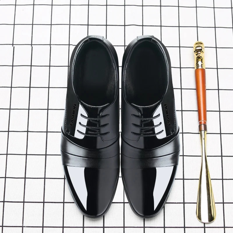 6cm8cm Height Increasing Mens Formal Dress Shoes Cow Leather Elevator Business Office Oxfords Wedding Party Social 260624 - view 6