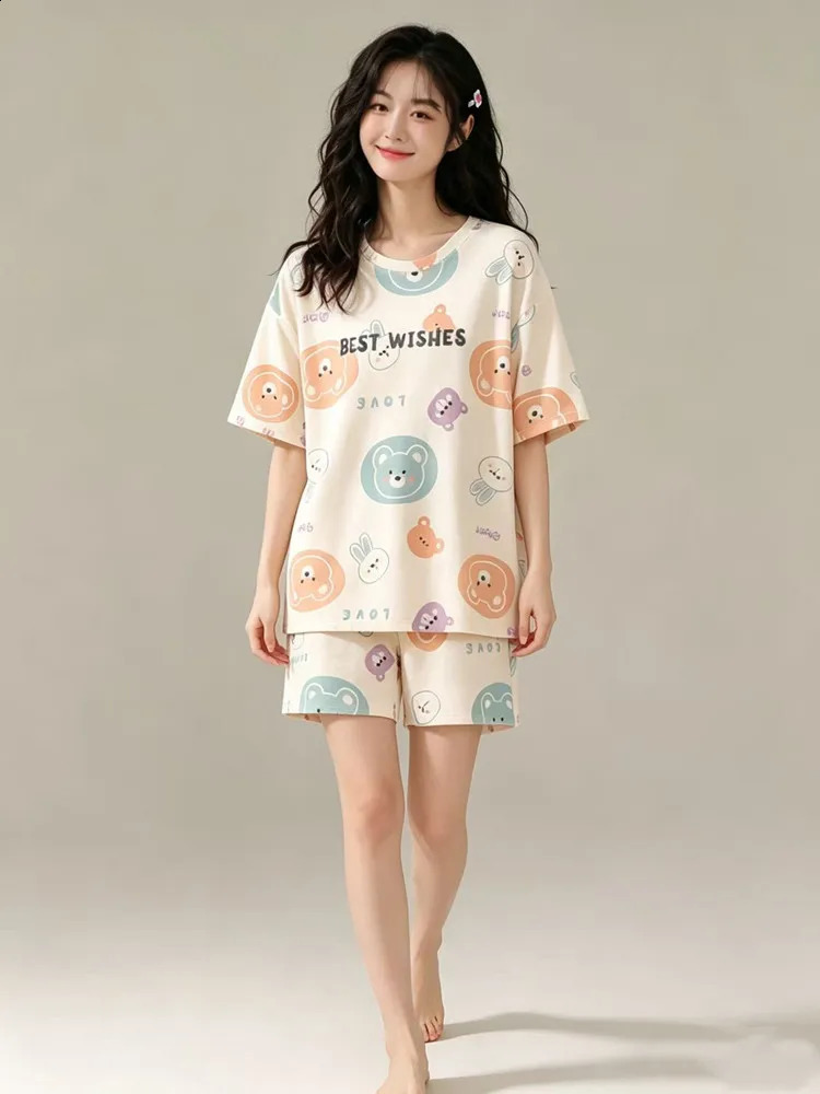 Sleepwear Set Women Short Pajamas for Womens Summer Pajama Sets Pijama Woman Home Wear Panties Sleep Lounge 260625 - view 5