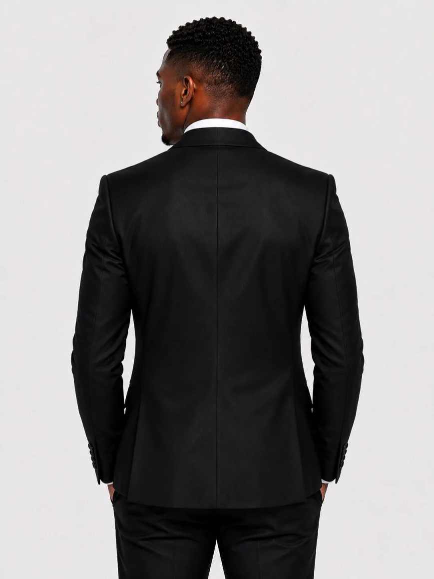 Handsome Wedding Mens Suits 3 Pieces Blazer Pants Vest Peaked Lapel Diamond Beading Party Prom Customized trajes de hombre - view 5