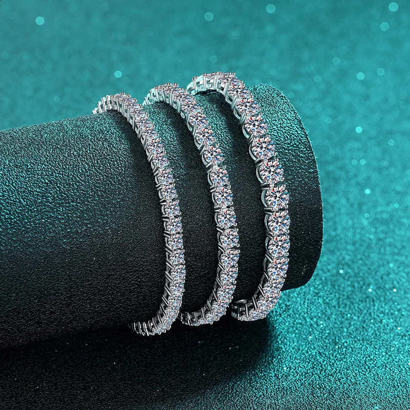 100 S925 Sterling Silver 2-6mm Tennis Bracelet for Women Wedding Jewelry Christmas Exquisite Gift260624 - view 6