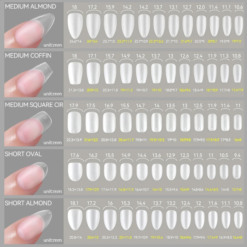 UR SUGAR 420Pcs/Box Matte Soft Gel Tips Full Cover False Nail Tips Press On Acrylic Nails Short Almond Coffin Artificial Nails 260626 - view 4