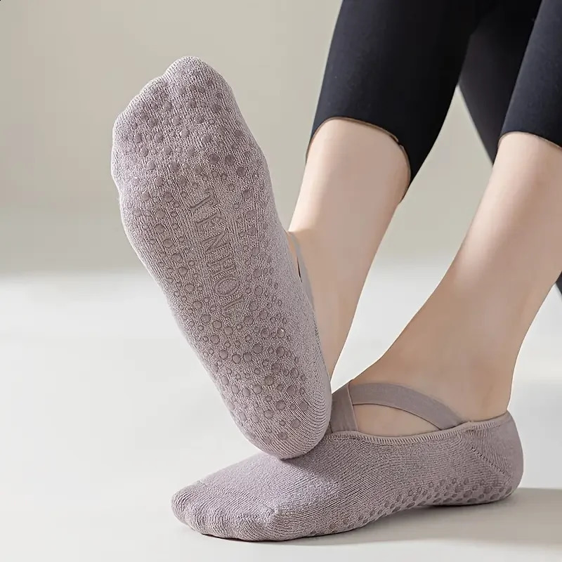 5 Pairs of Womens Non-Slip Yoga Socks for Dance Pilates Gym Breathable Cotton No-Show Socks with Silicone Grip Indoor Workout 260626 - view 6