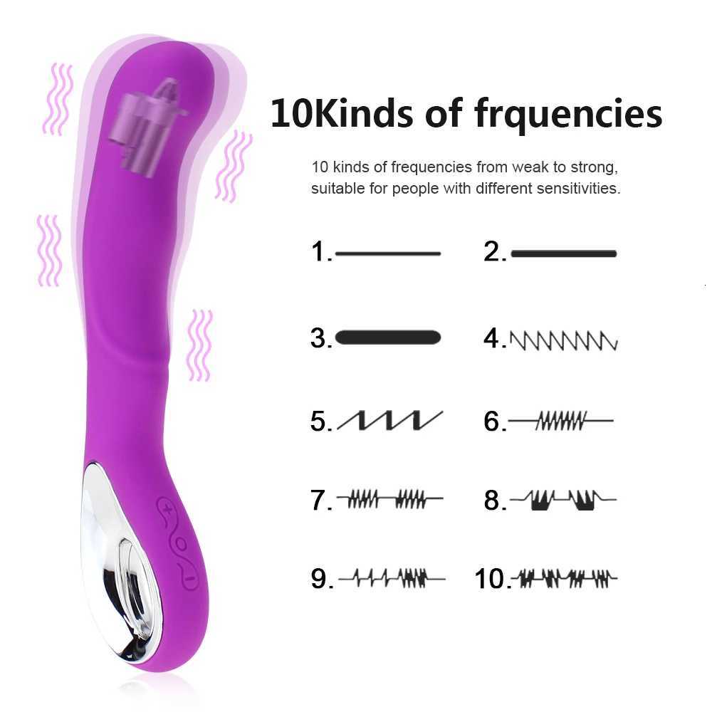 Speed USB Rechargealbe Magic 10 Wand Massager Dildo Vibrators Dual Clitoris Stimulator G Spot Vibrator Adults Sex Toys for Woman M260626 - view 3