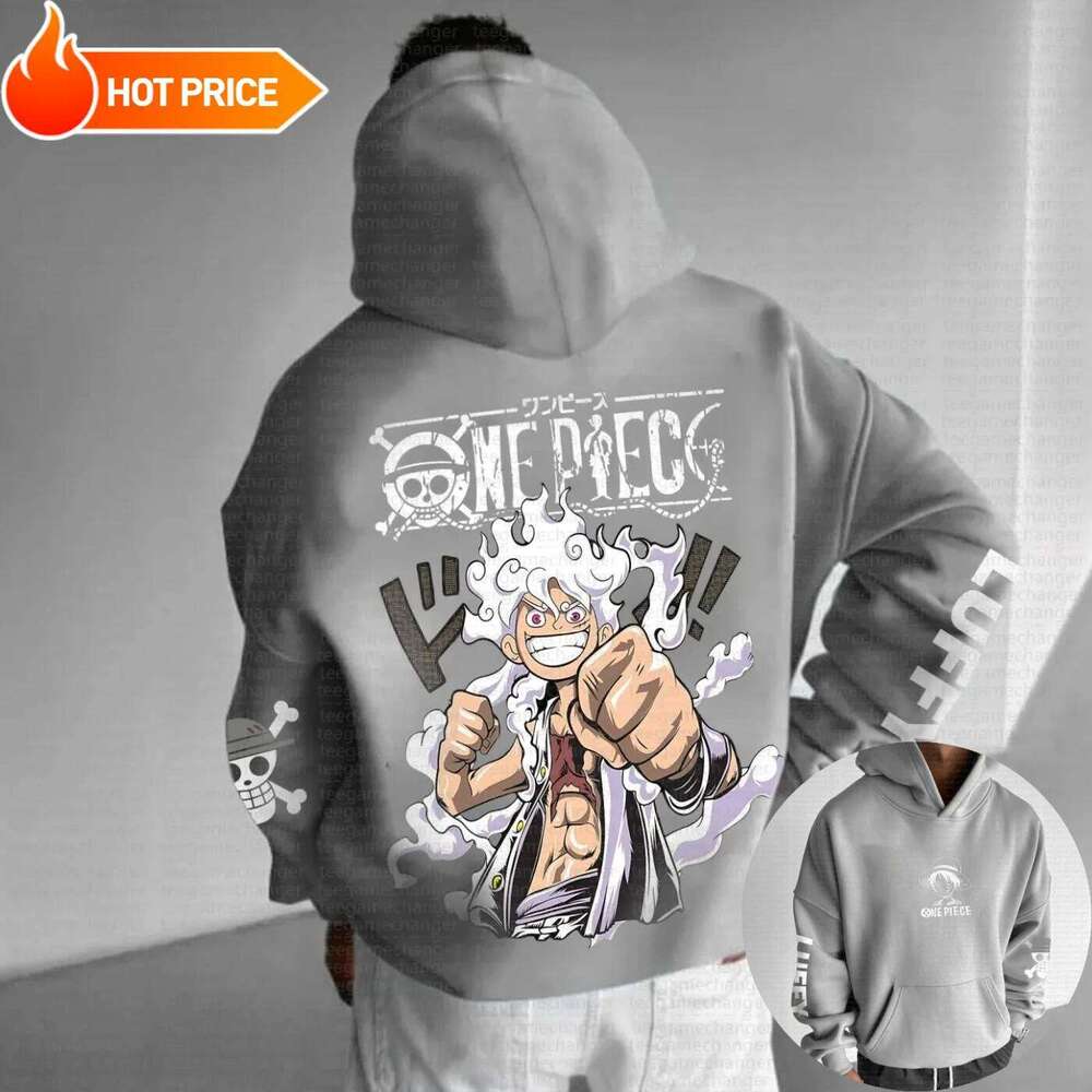 2026 New One Piece Luffy Gear5 Nika Anime Printed Sweatshirt and Women's Men's Tops Sports Y2K Hoodie W260626 - view 4