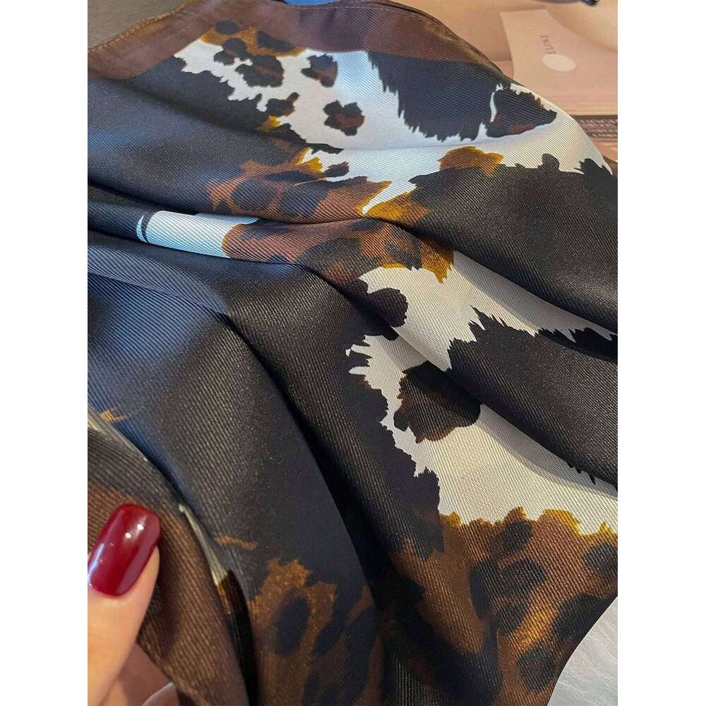 Fashion Leopard Print 70cm Silk Hairbands Scarf Women 2026 New Elagant Bandana Neck Kerchief Head Bands Foulard Female Scarfs 26Y06226 - view 6