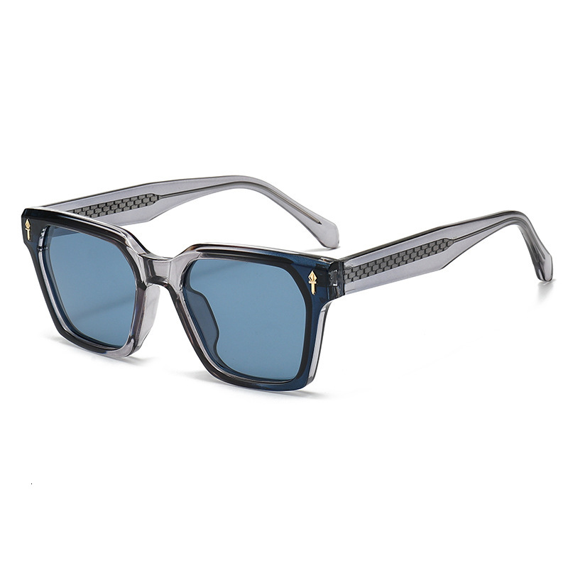 Fashion Square Thick-Rimmed Sunglasses, Trendy Thick Style, Outdoor Personalized Sunshade Glasses, Large Frame Sunglasses - view 5