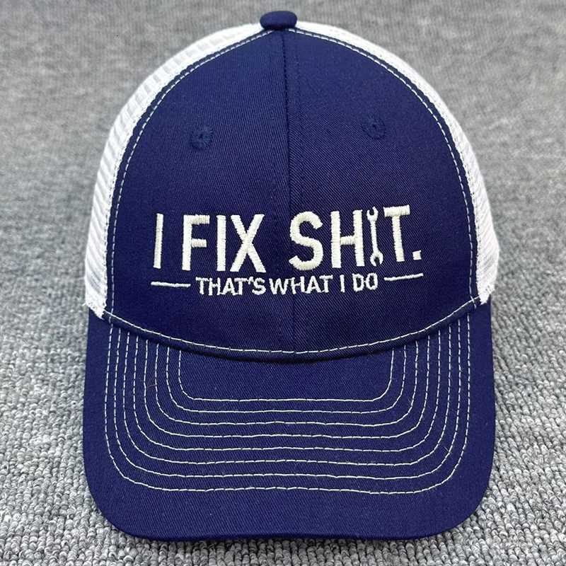 Thats I Fix What Shit I Do Funny Father Casual Baseball For Workshop Outdoor Activity And Daily Fashion Headpiece Sun-Proof M260626 - view 7