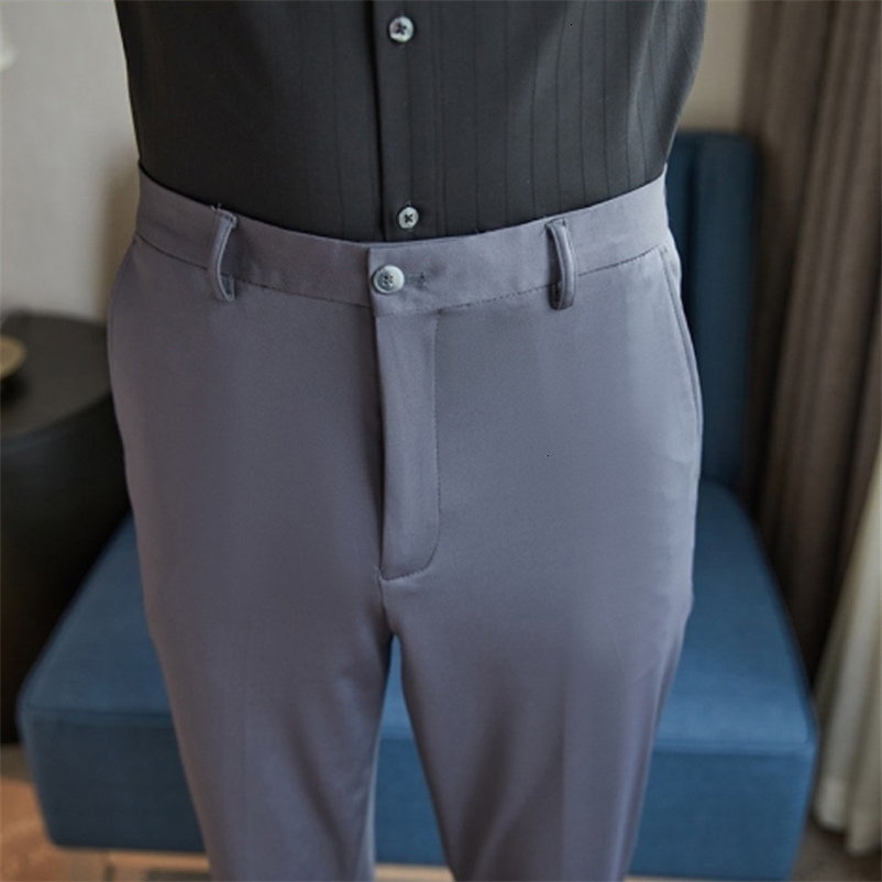 29-42 Mens Summer Pants Thin Straight Pants with No Trace No Ironing Fabric Silky and Cool Feeling 260625 - view 3