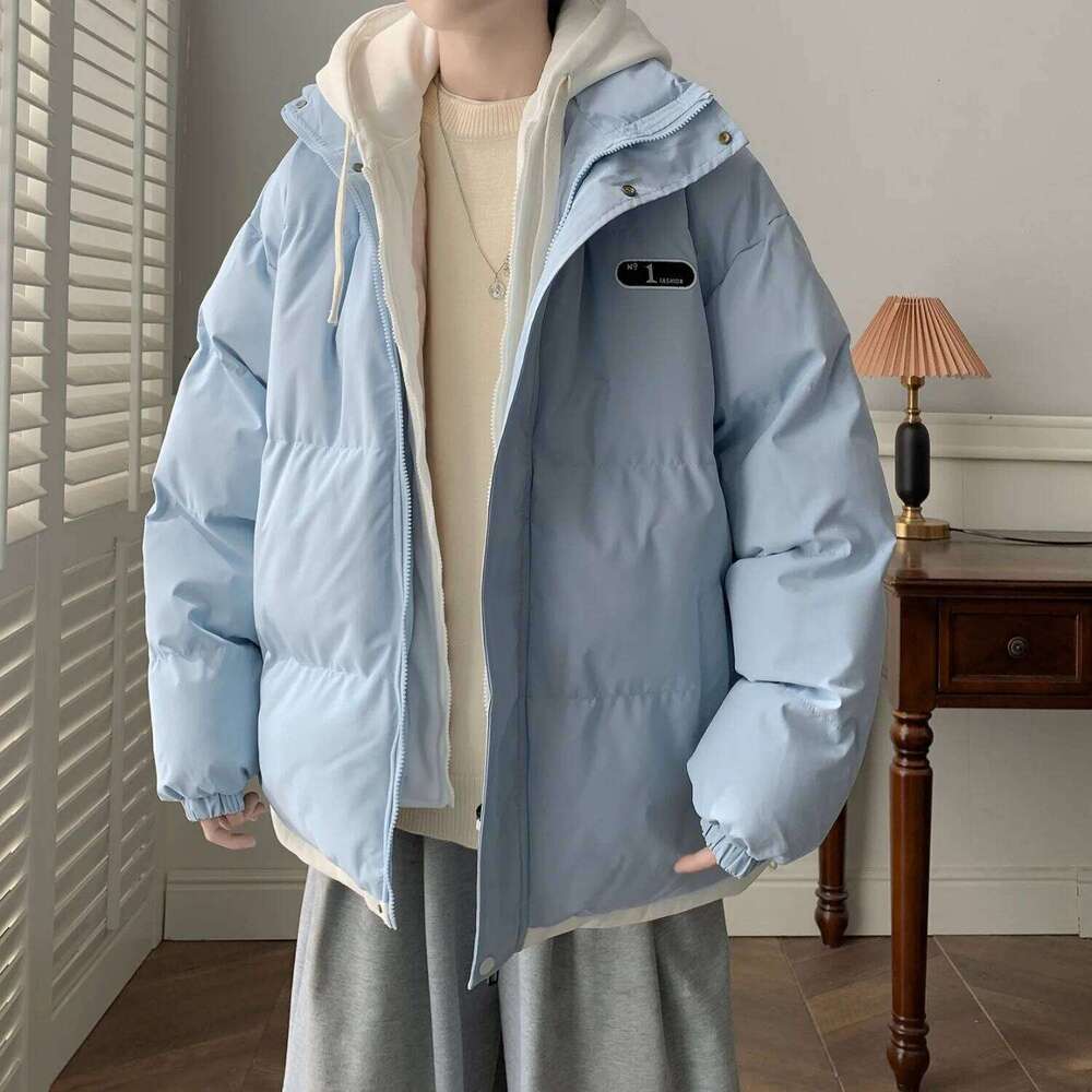 Thick Set for Fake Two piece Jacket, Rascal Handsome Men's Winter Warm Cotton Jacket J260626 - view 7