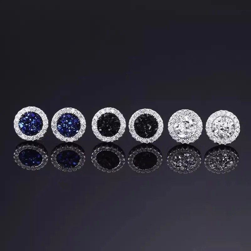 2Pcs y Crystal Black Blue and White Color Magnetic Ear Clips Non Piercing Stud Wedding Jewelry Accessories For Women 260623 - view 5