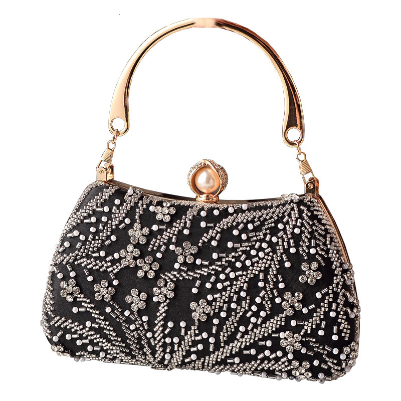 European and American Style Women's Evening Heavy Beaded Embroidery Cheongsam Annual Meeting Wedding Bride Clutch Party Bag Manufacturer GLAMOR - view 6