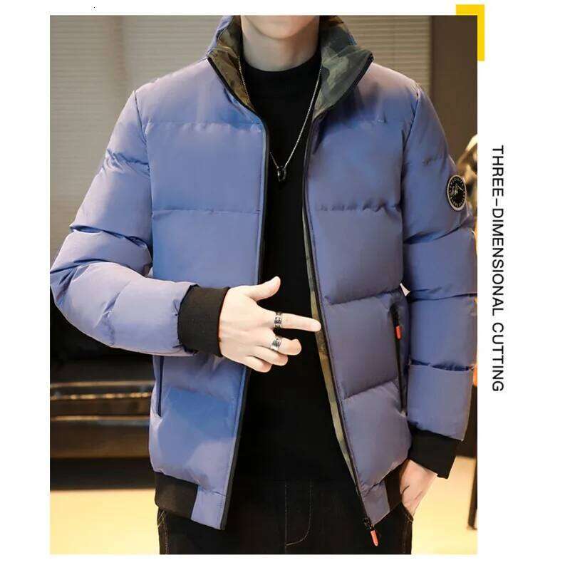 Stand Warm Down Winter Thickened Collar Warmth Jacket Men Street Fashion Casual Coats W260626 - view 5