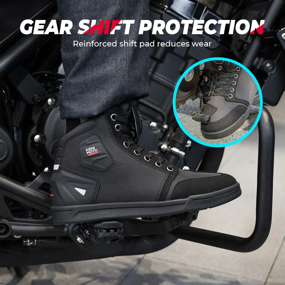 KEMIMOTO Motorcycle Shoes Summer Commuting Riding Men Boots Casual Rides Flat Anticollision Protection Outdoor Activities 260624 - view 5