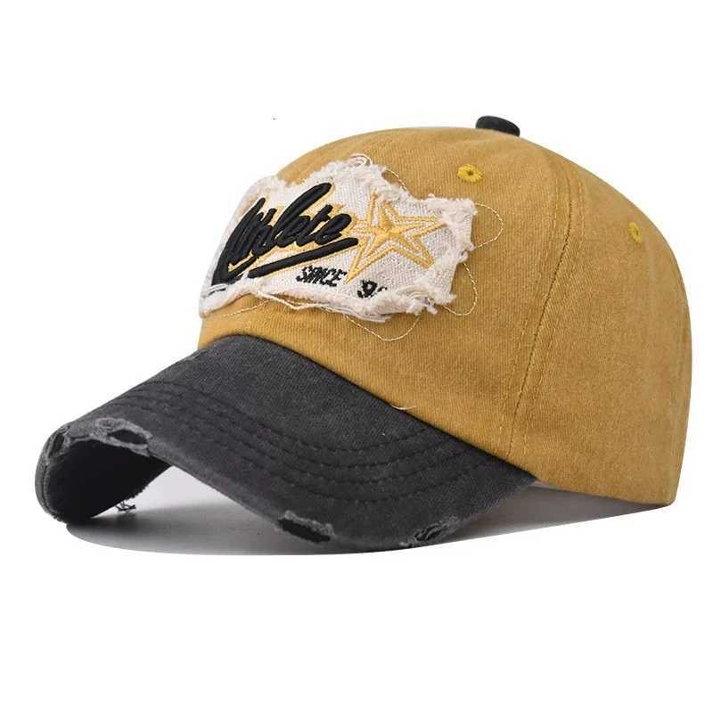 Star Embroidered Letters Baseball Five-pointed Hats New Unisex Sunshade Broken Versatile PATCH Fashion Color Block Peaked Caps b M260626 - view 6