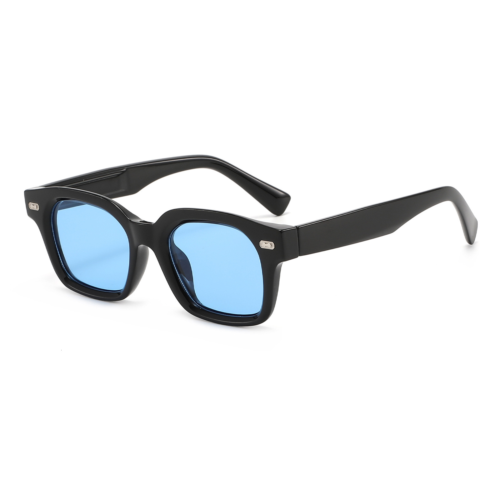 20 New Square With Rivets, Men's Retro Versatile High-End UV Protection Sunglasses For Foreign Trade