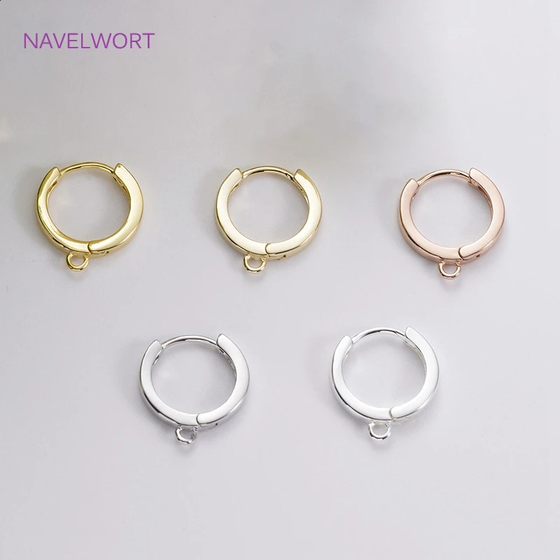 14K Gold Plated Brass Earrings Hooks Round Hoop EarringsEarring FixturesFasteners For EarringsDIY Earring Making Accessories 260623 - view 4