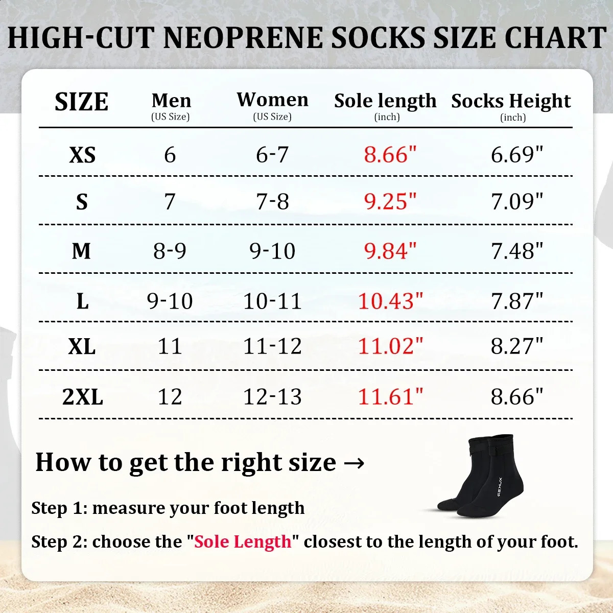 Mens Womens 3mm Neoprene Socks Beach Volleyball Sand Soccer Diving Swimming Surfing Snorkeling Fishing Kayaking Water Booties 260626 - view 3