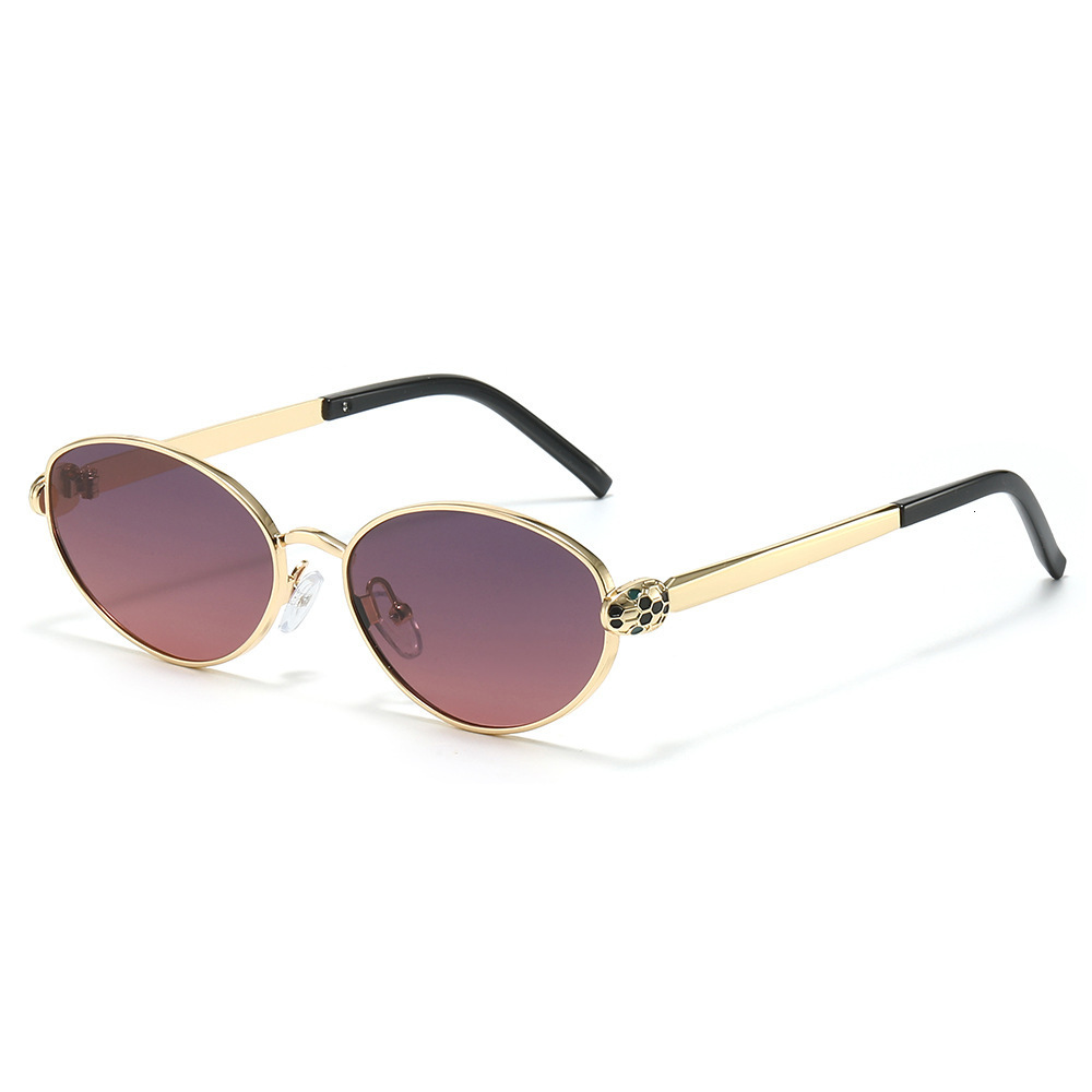 2026 New Vintage Fashion Style High-End For Men And Women, Snake Head Cat Eye Light Luxury Metal Sunglasses - view 6