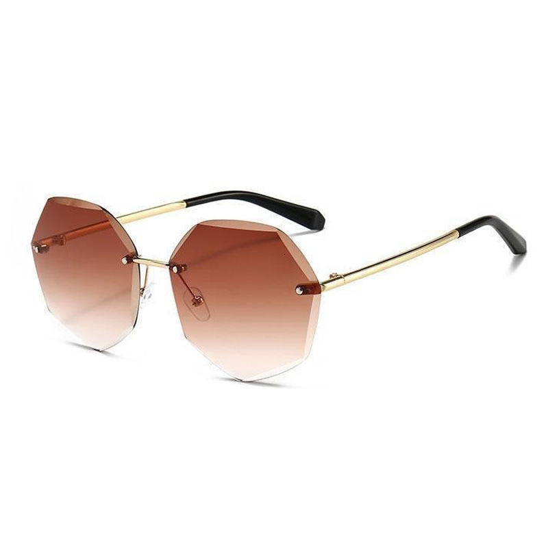 2026 Designer's New Personalized And Trendy Frameless Cut Edge Sunglasses For Women With A High-end Feel And A Small Face Korean Version Retro Su - view 6