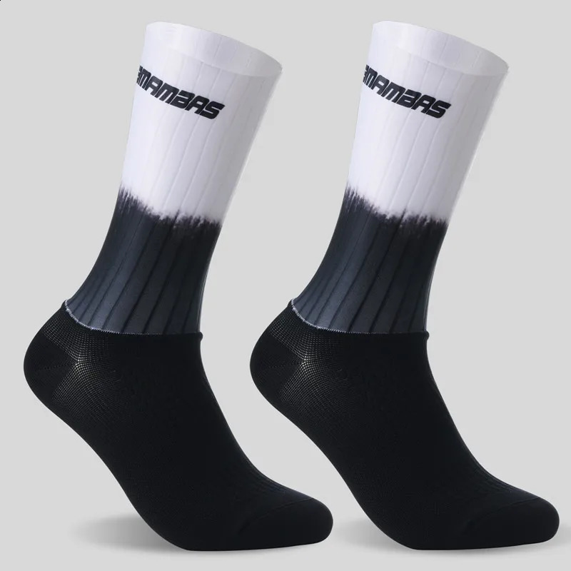 Anti Slip Silicone Summer Aero Socks Whiteline Cycling Men Bicycle Sport Running Bike Calcetines 260622