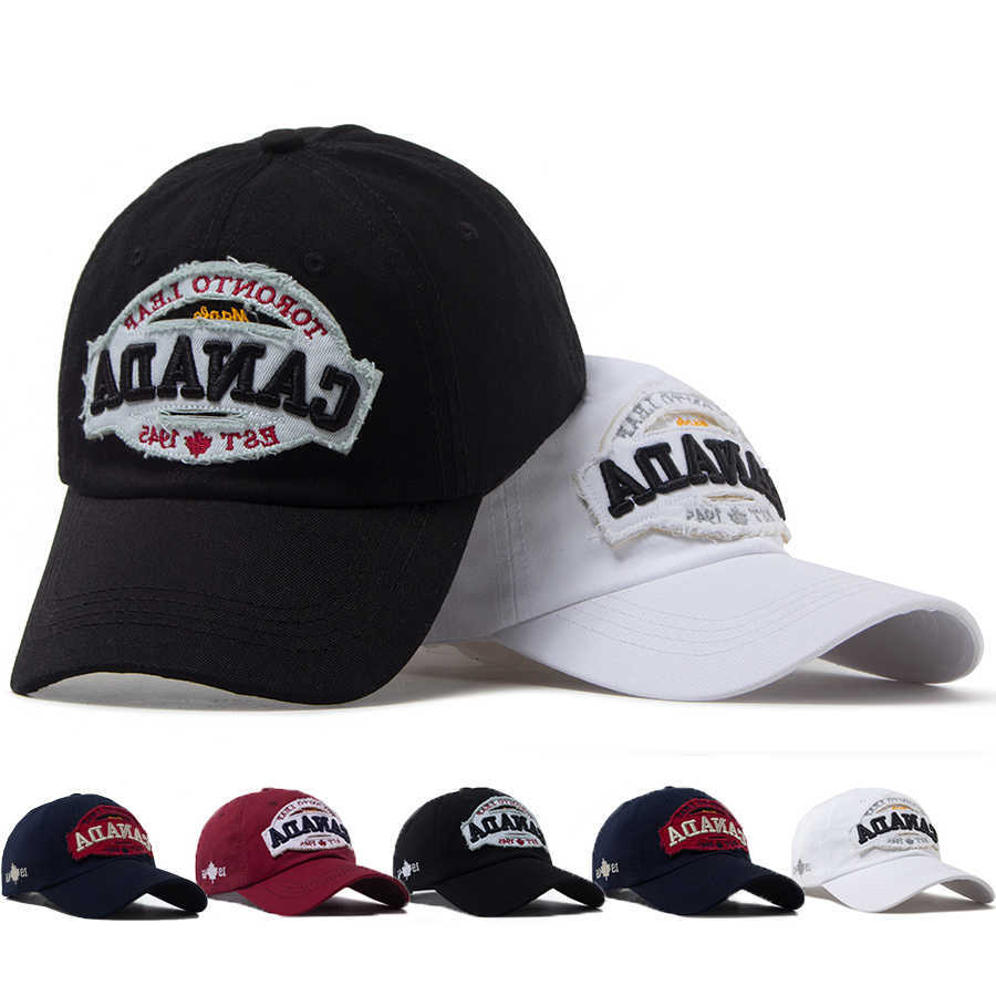 1945 Embroidery Patchwork Baseball Canada Casual Spring Summer SnapFor Outdoor Sun Visor Caps Vintage Women Men Dad Hat M260626