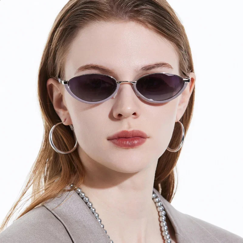 Small Frame y ner Vintage Cat Eye Sunglasses Women For Men Metal Sun Glasses Punk Sexy Ladies Eyeglasses 260626 - view 5