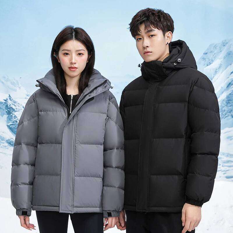 Winter Outdoor Hiking Camping Trend Solid Color Down High-quality Windproof Breathable Men's and Women's Warm Jacket W260626 - view 6