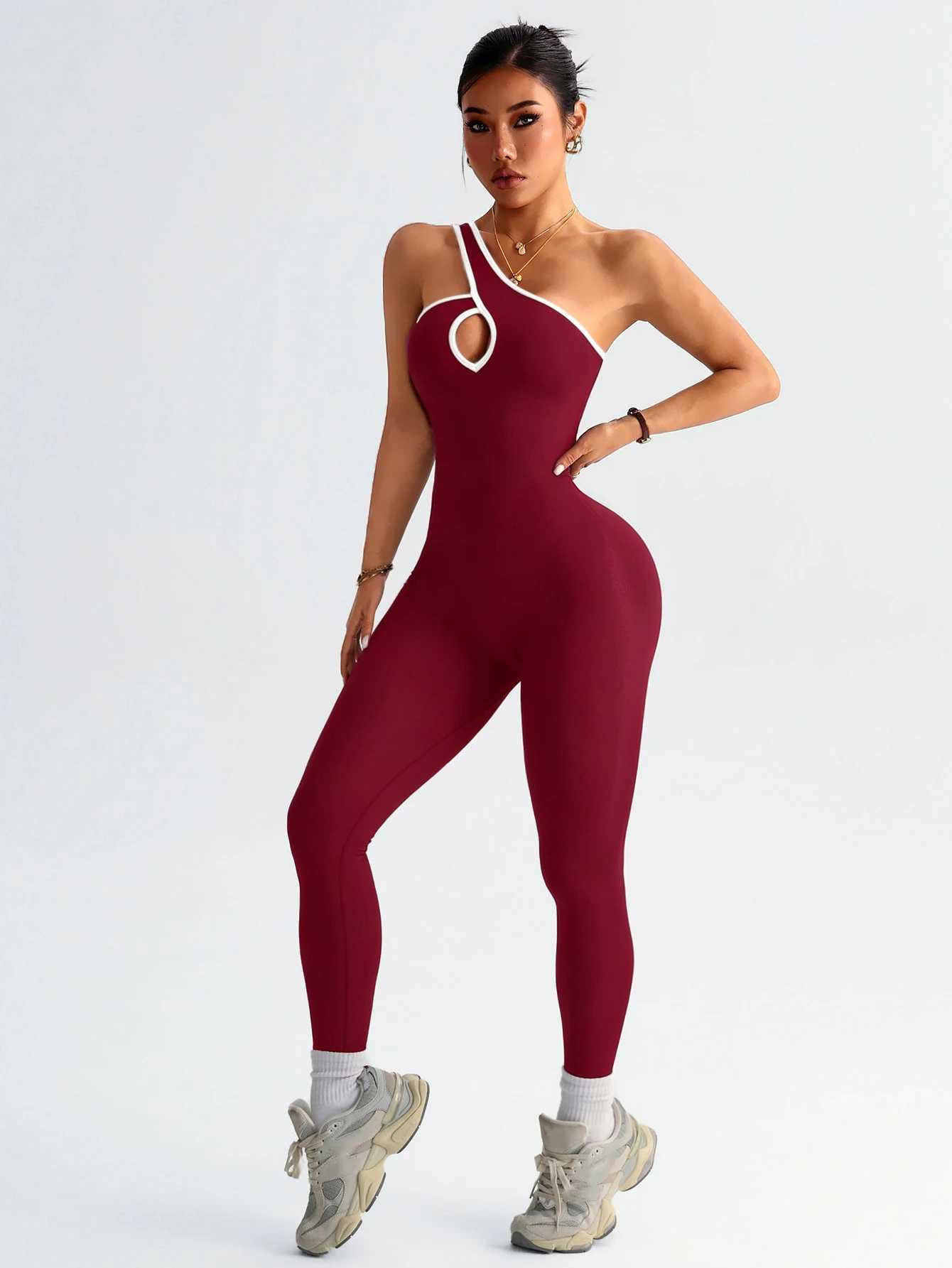 Workout Women Seamless Yoga Jumpsuit Bodysuit Tummy Control Butt-Lifting Gym Clothes Sleek Sportswear Striped Athletic Outfit M260626 - view 4