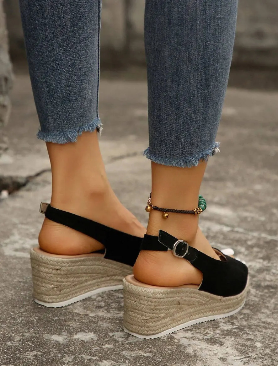 Womens Chunky Heel Sandals Comfortable Elegant Summer Shoes Waterproof Platform SlipOn Large Size Outdoor Daily Wear 260626 - view 4