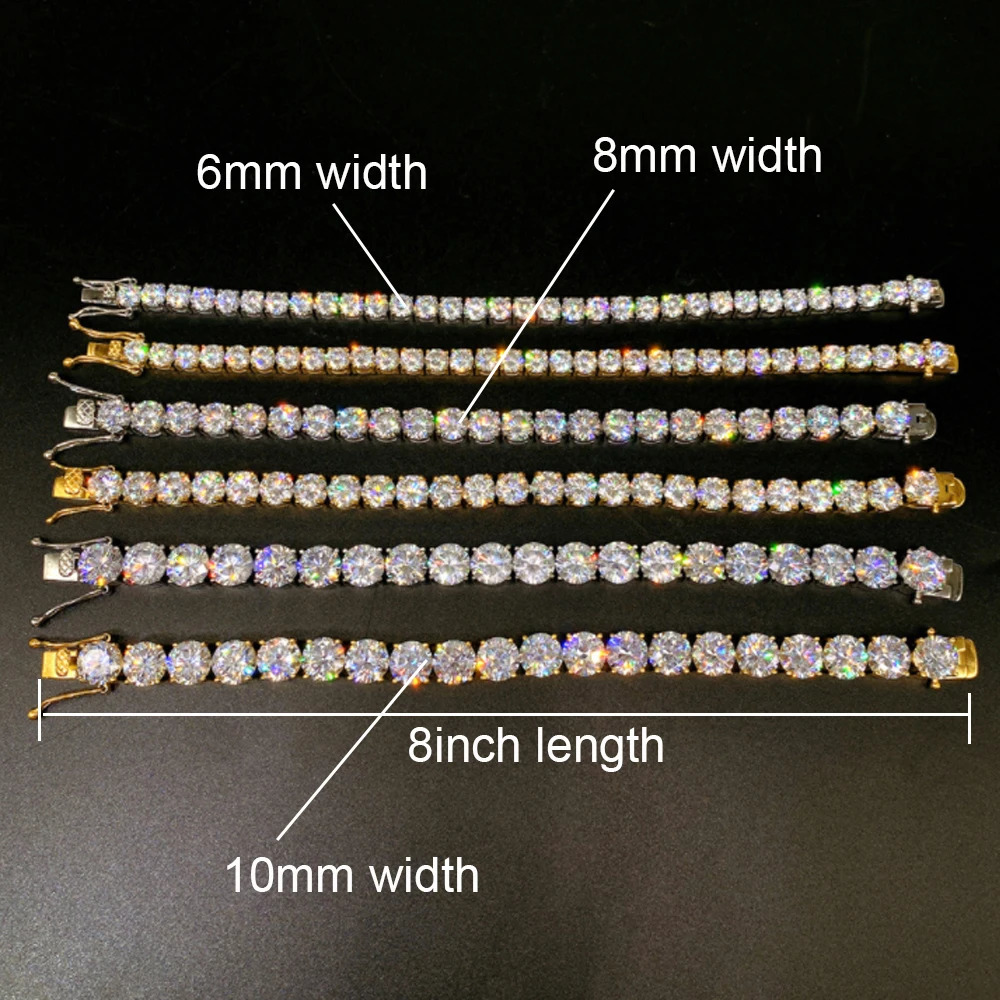 TOP QUALITY 316L Stainless Steel Tennis Chain Bracelets For Men Women Zircon Stone Link Hand Hip Hop Goth Jewelry 260623 - view 5