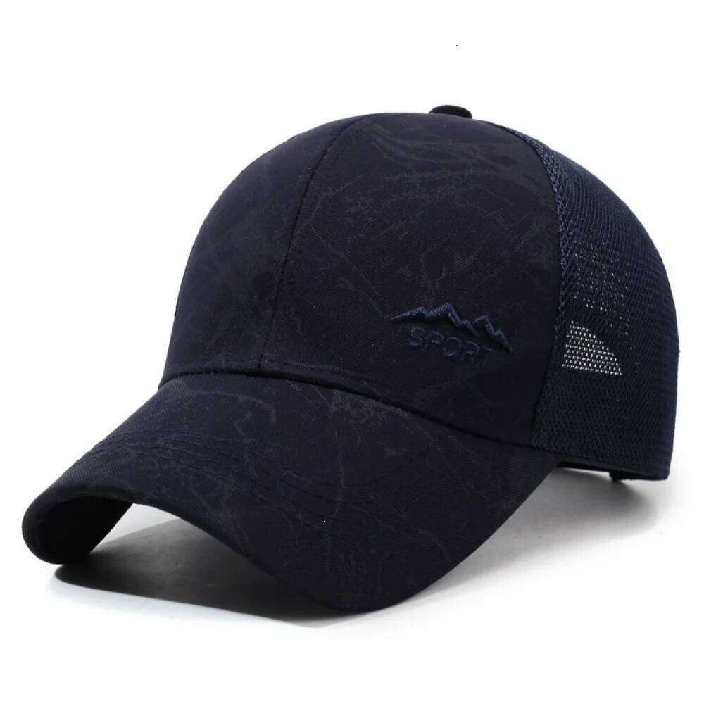 New Style Unisex Marble Print Mesh Baseball Cap Breathable Summer Hat Caps Outdoor Sun Protection Hiking Fishing Trucker Hats W260626 - view 3