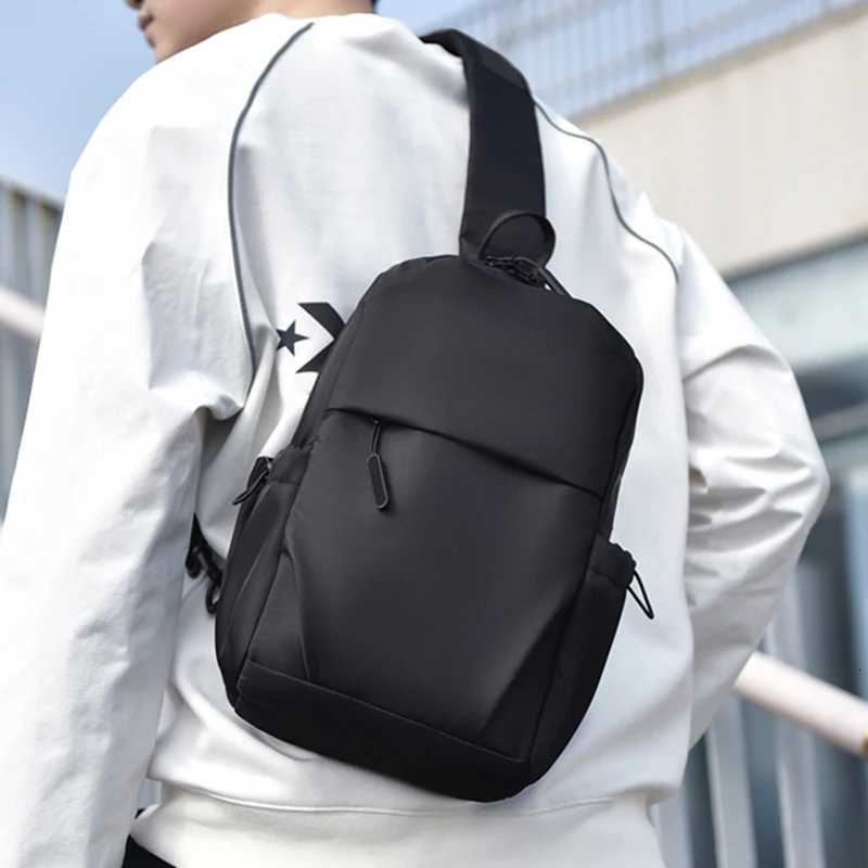 with Mens Multifunctional Chest Bag Adjustable Shoulder Straps Business shoulder bag Suitable for Sports Business Travel Commut M260626 - view 3