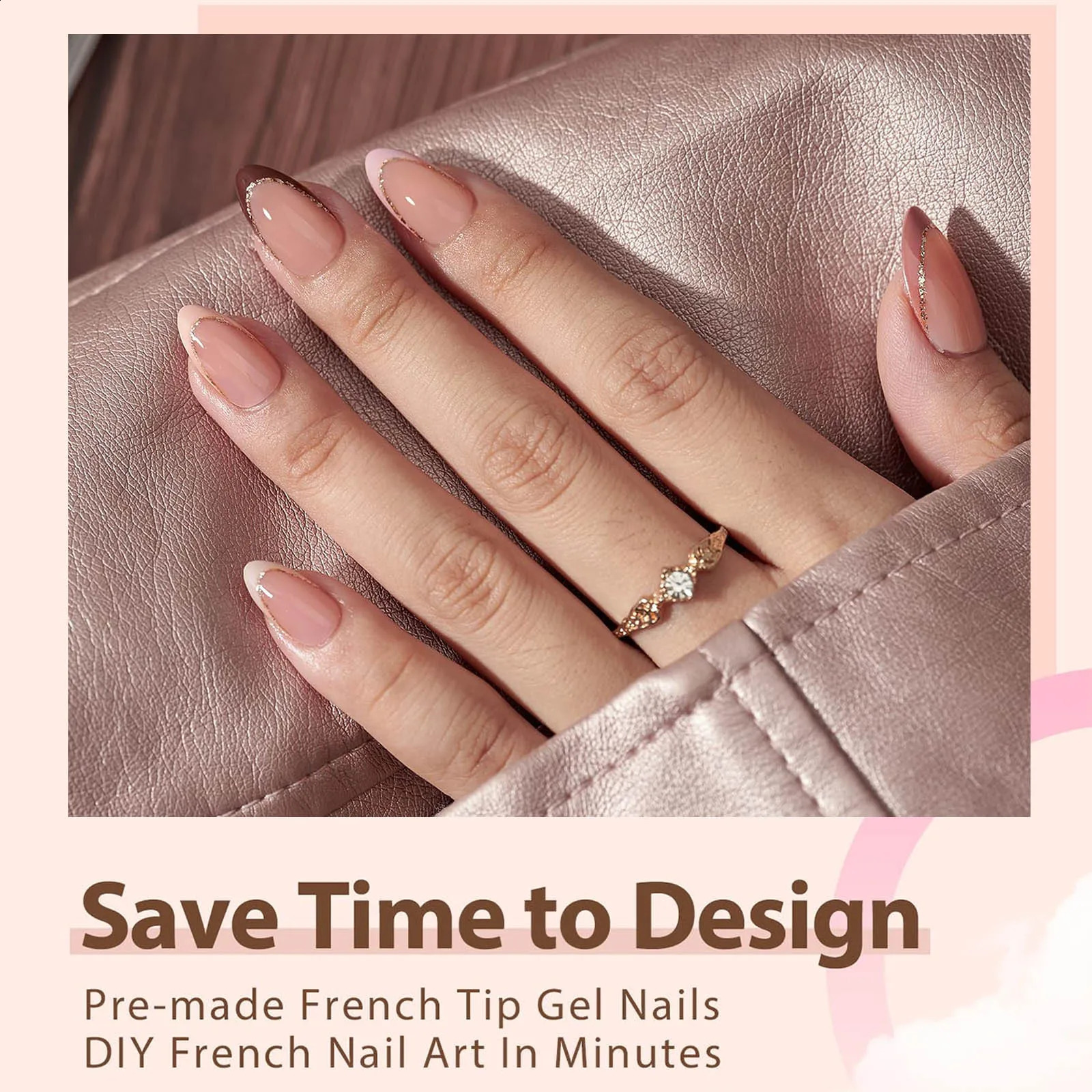 150pcs 6 Colors Fake Nail Multi-size False Nail Press On Acrylic Nails Almond French Wearing Armor Removable Convenient 260626 - view 7