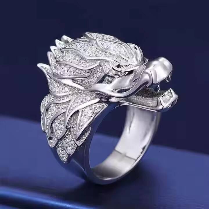 Luxury Custom Mens Jewelry Hip Hop Rhodium Plated Vvs Moissanite Lab Grown Diamond Iced Out Casual Wear Engagement Ring - view 4