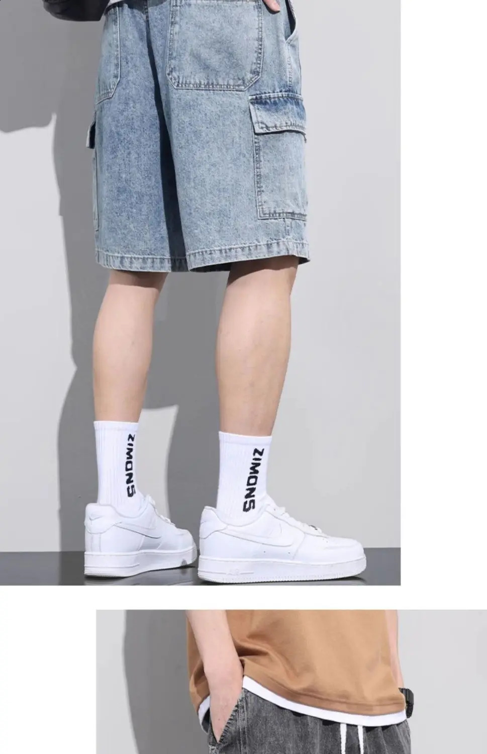 2026 Baggy Cargo Denim Shorts Men Y2K Vintage Drawstring Jorts High Street Hip Hop Fashion Blue Short Jean Pants for Summer 260625 - view 6