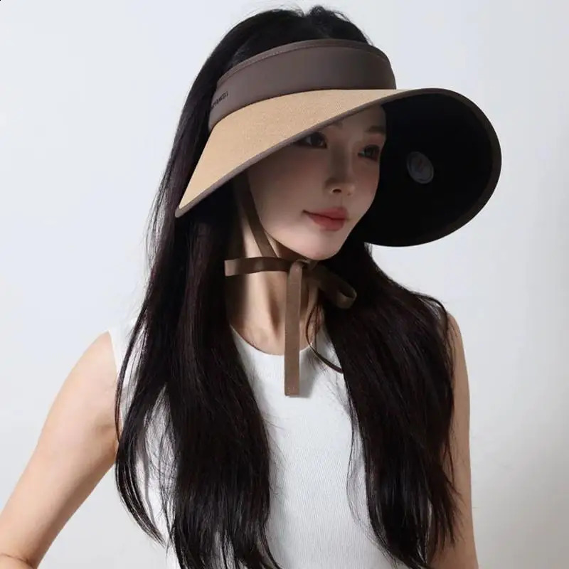 BGS3Summer Outdoor Sun Hat For Women Fashionable Casual Wide Brimmed Hat Portable Fisherman Hat With Removable Sunscreen Shawl 260625 - view 6