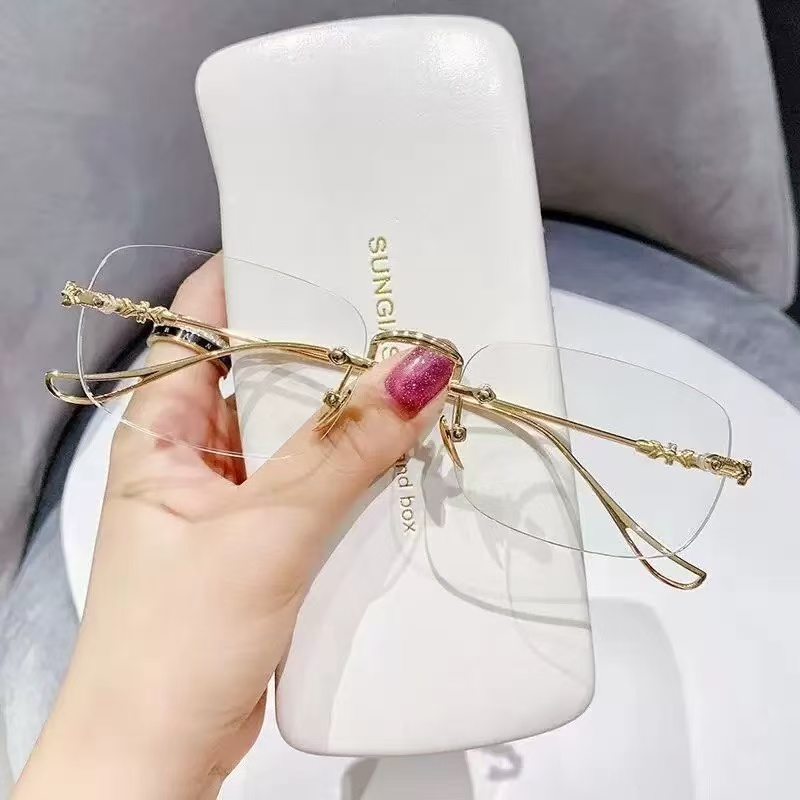 Unisex Color Change Frameless Spectacles with UV Protection Trendy Blue Light Blocking Goggles - view 7