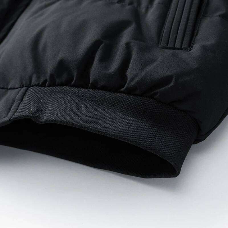 Men's 3D Quilted Puffer Jacket, Thickened Cotton Winter Coat, Stand Collar Warm Outerwear Cold Weather / Daily Wear J260626 - view 6