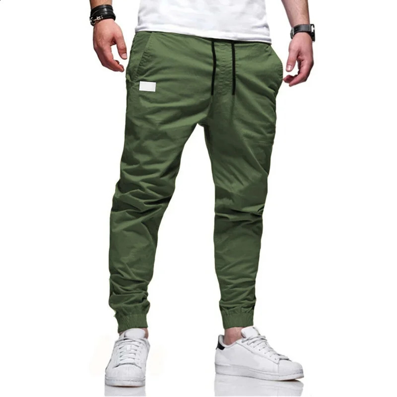 Cargo Pants Mens Loose Straight sports Clothing Solid color sweatpants Versatile Joggers Woven Casual Male Trousers 260626 - view 6