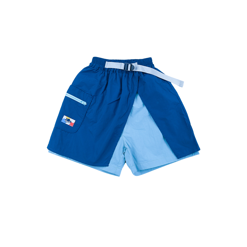 Kids Mountain Style Irregular Patchwork Skort Elastic Waist Quick Dry Outdoor Hiking Skirt Pants for Girls 26AG3195 - view 9