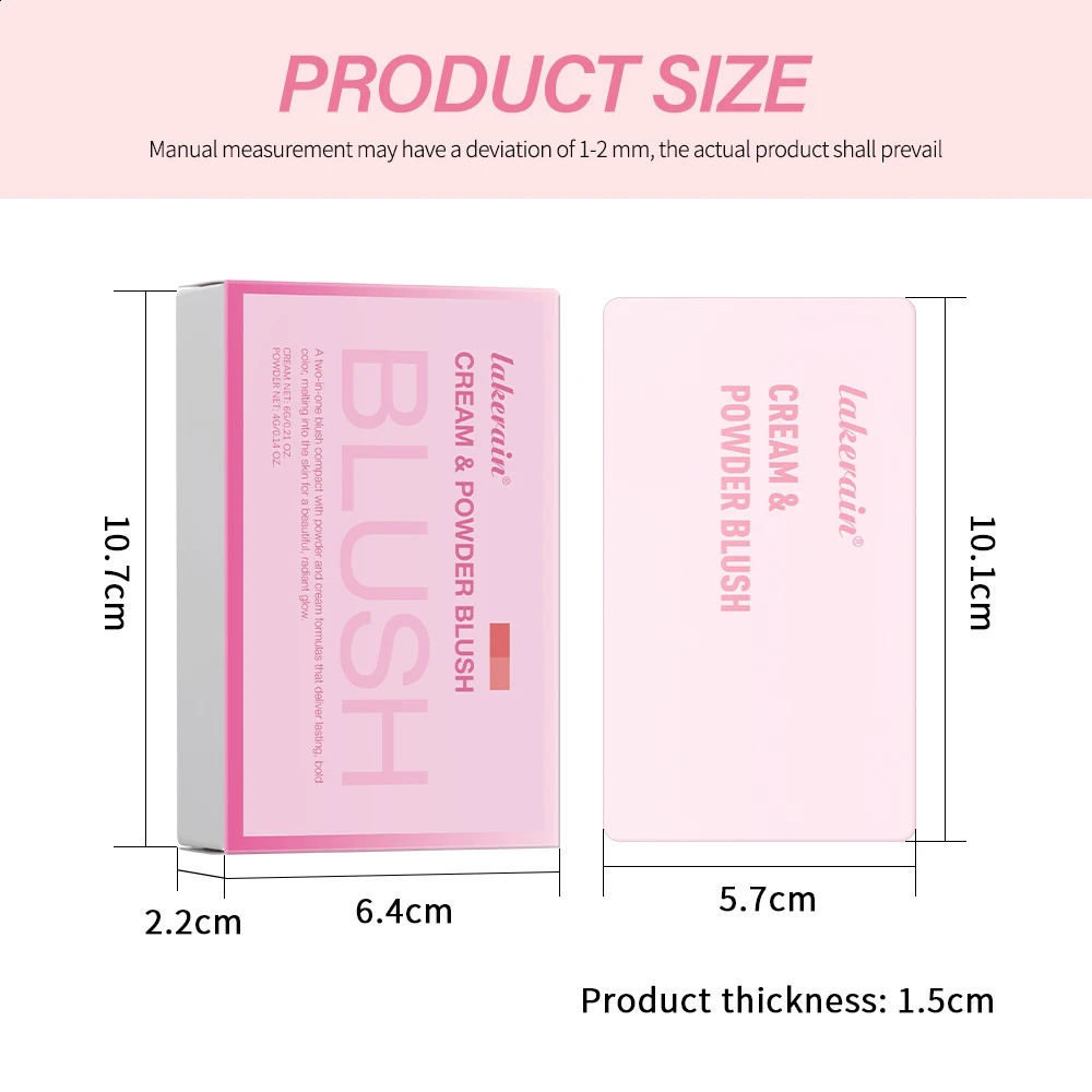 Blush Juvias Cream Powder Matte Blush Makeup Rose Pan Long-lasting Wearing High Pigment Natural Matte Blush Duo Coics 260625 - view 5